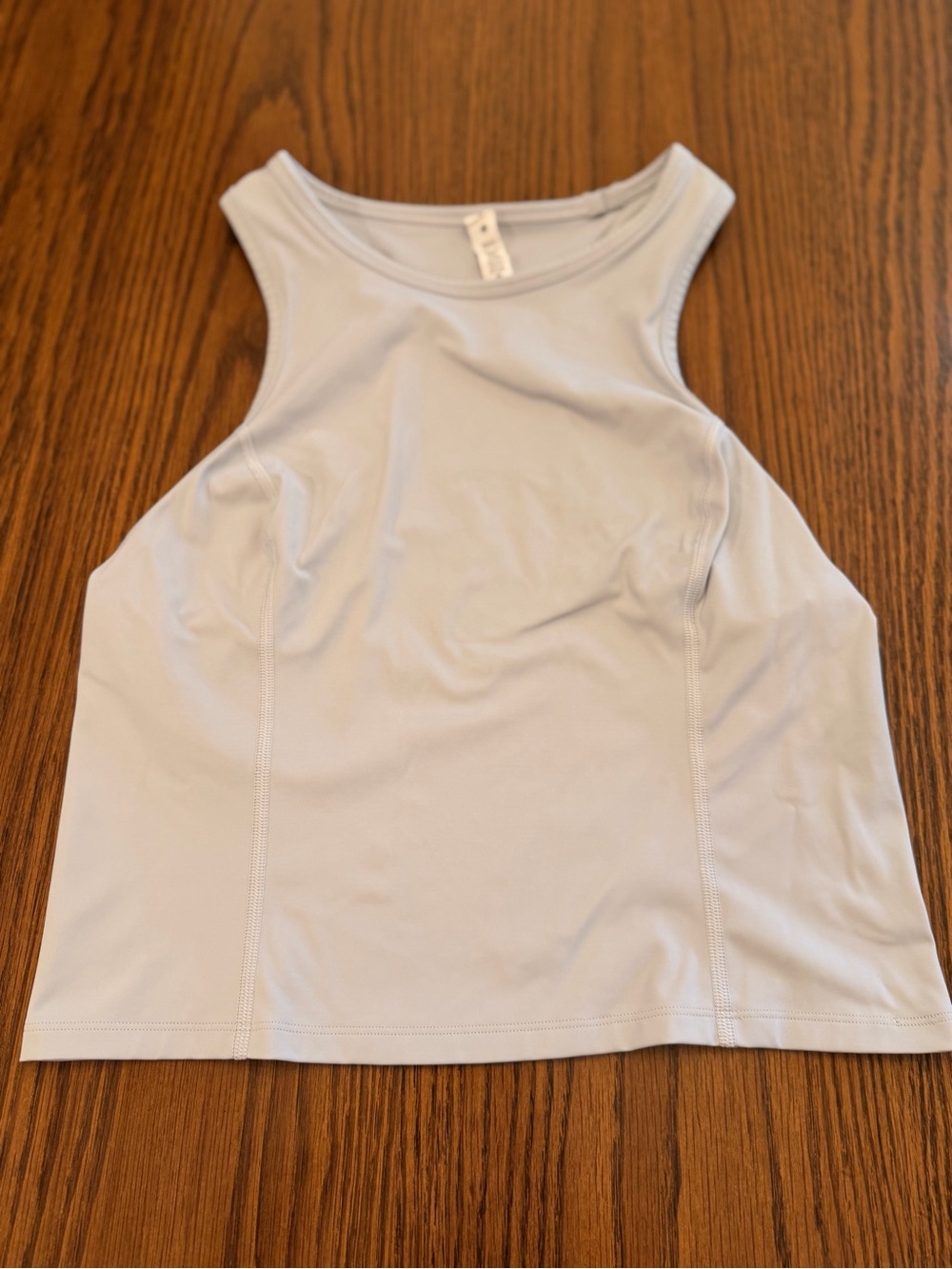 lululemon athletica Light Gray High Neck Athletic Tank